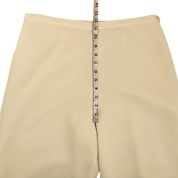 Vintage Bob Mackie Studio Butter Yellow Pants Size 12 High Waist Trousers Lined - Picture 7 of 8